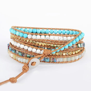 The Positivity Turquoise And Howlite Wrap Bracelet-Your Soul Place
